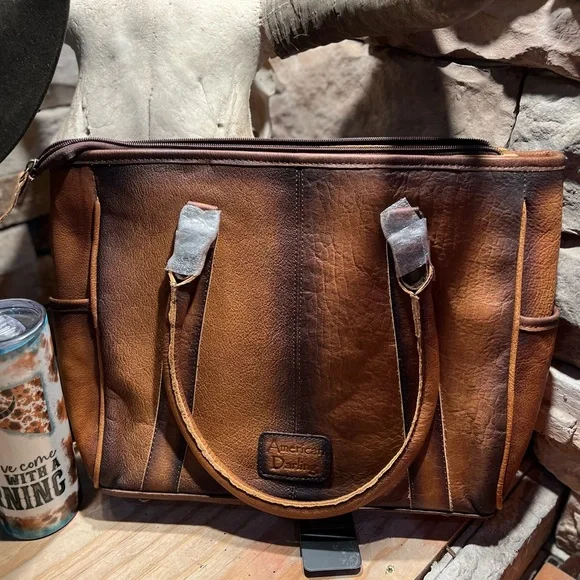 Axis Print Cowhide Shoulder Bag - Picture 5 of 5